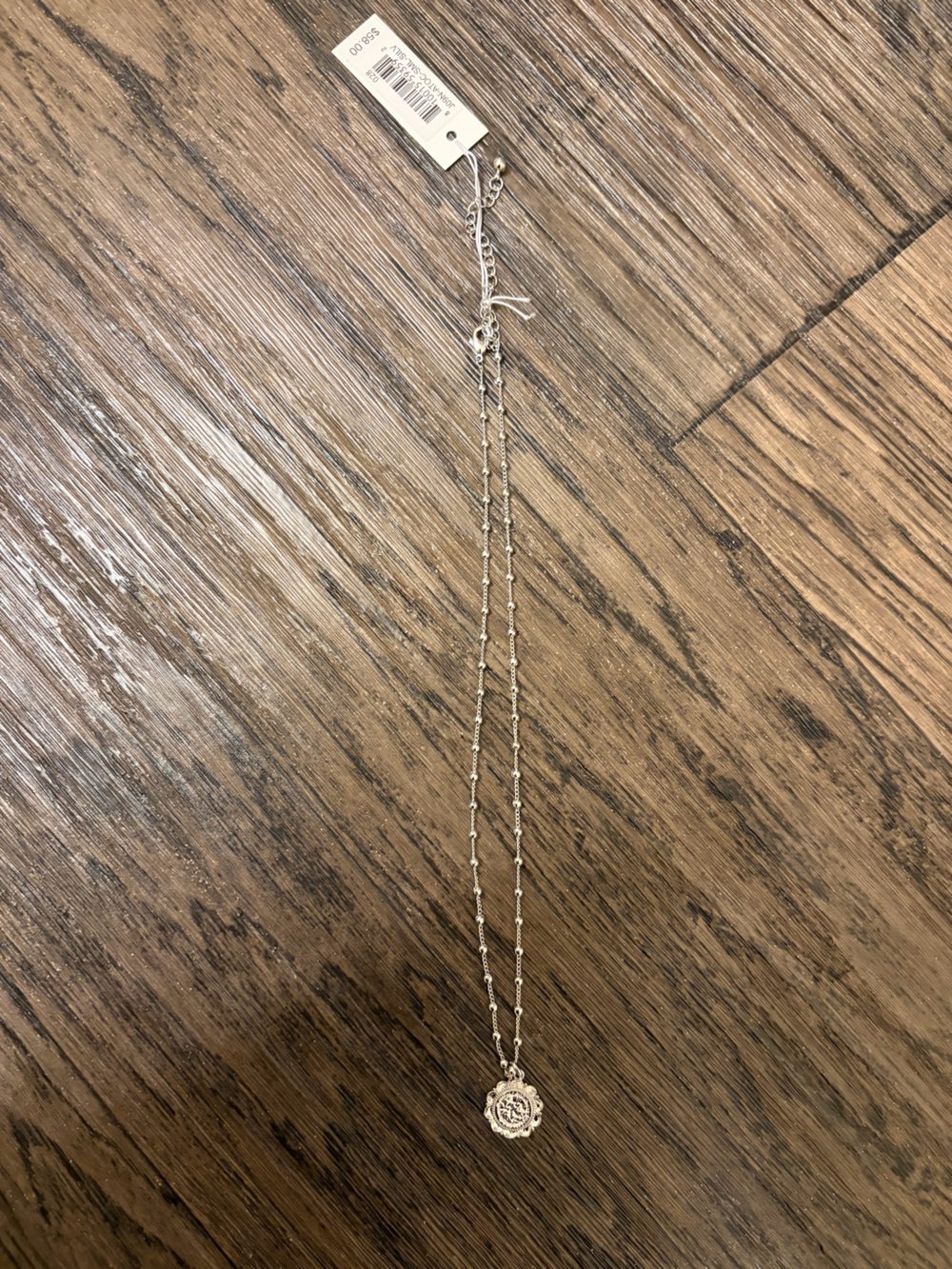 Uncommon James Silver Double Strand Necklace with Floral Pendant
